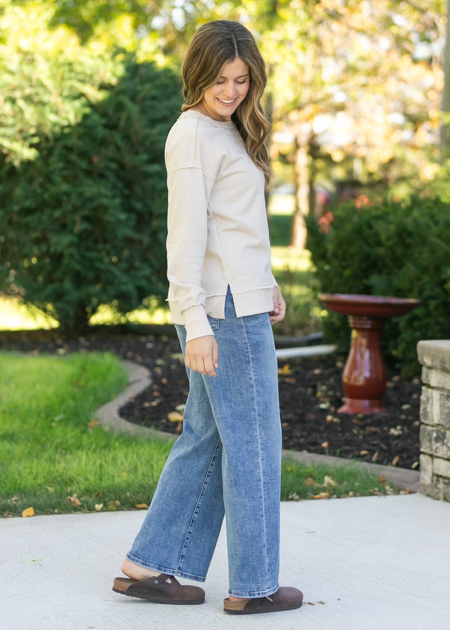French Terry Exposed Seam Sweatshirt - FINAL SALE