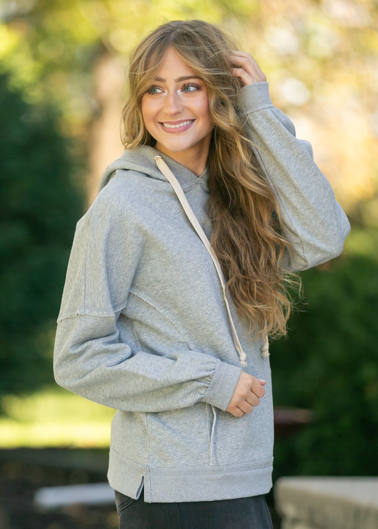 French Terry Seam Detail Hoodie - FINAL SALE