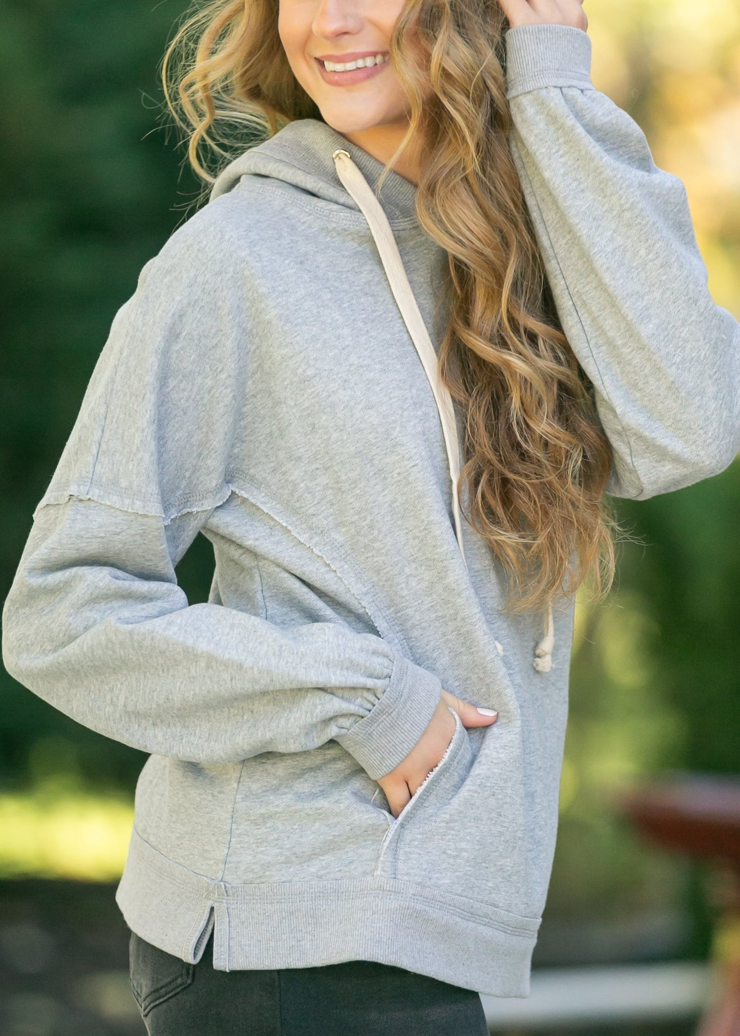 French Terry Seam Detail Hoodie - FINAL SALE