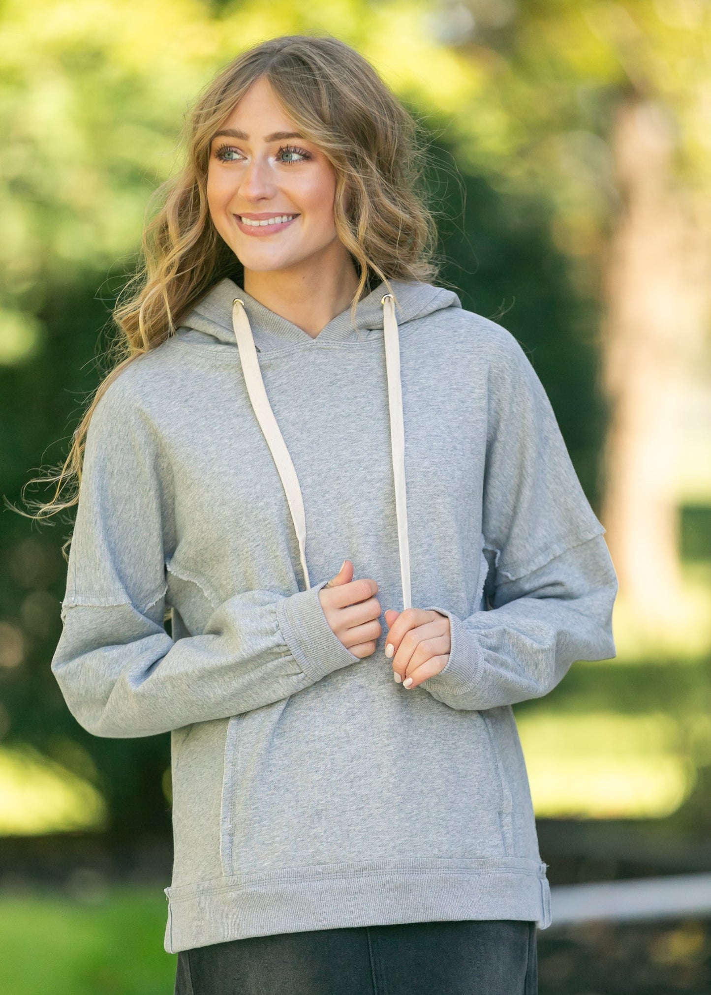 French Terry Seam Detail Hoodie - FINAL SALE