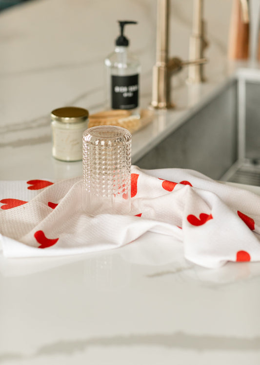 Geometry® Simple Love Kitchen Tea Towel - FINAL SALE