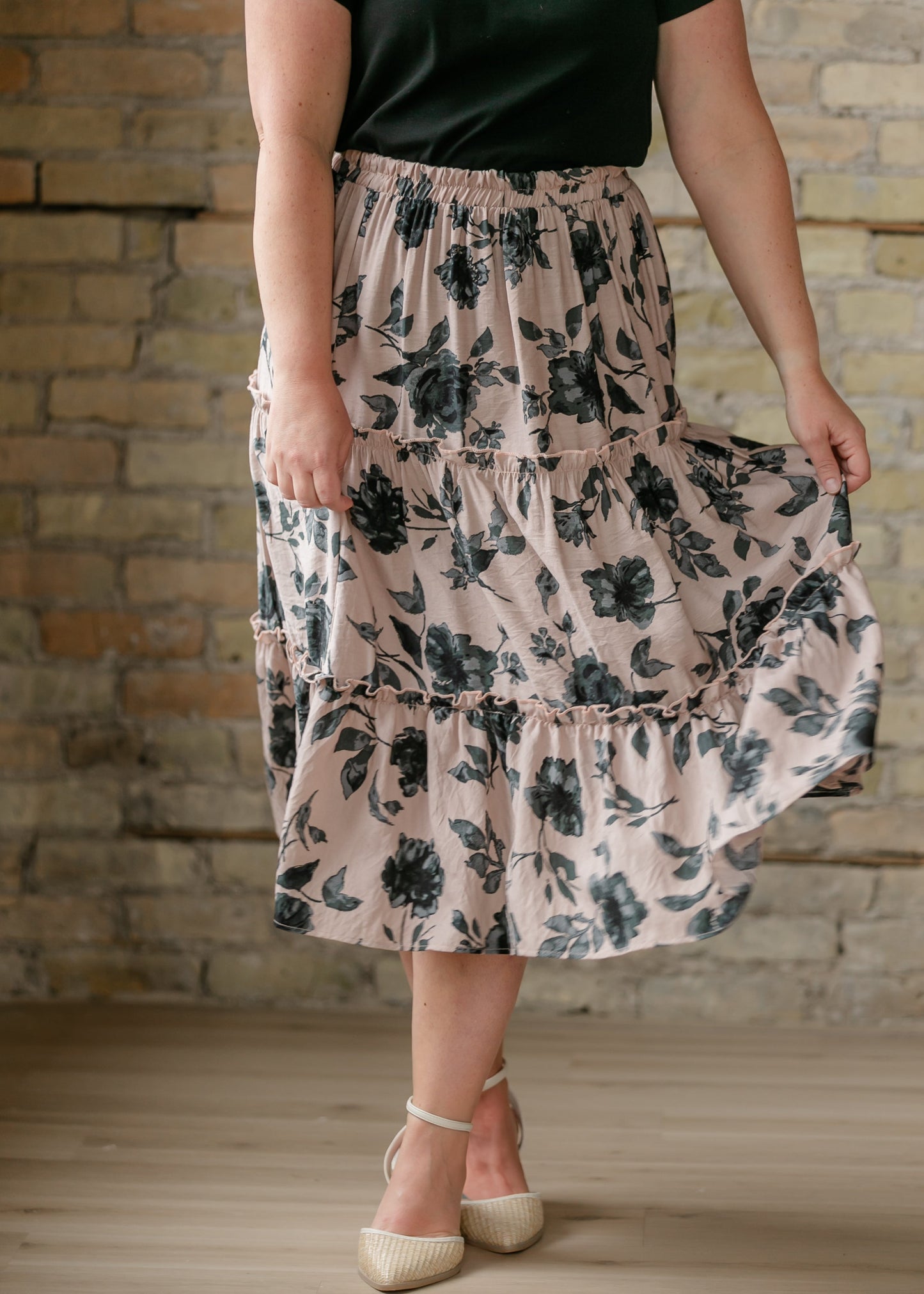 Giana Ruffle Tiered Midi Skirt - FINAL SALE