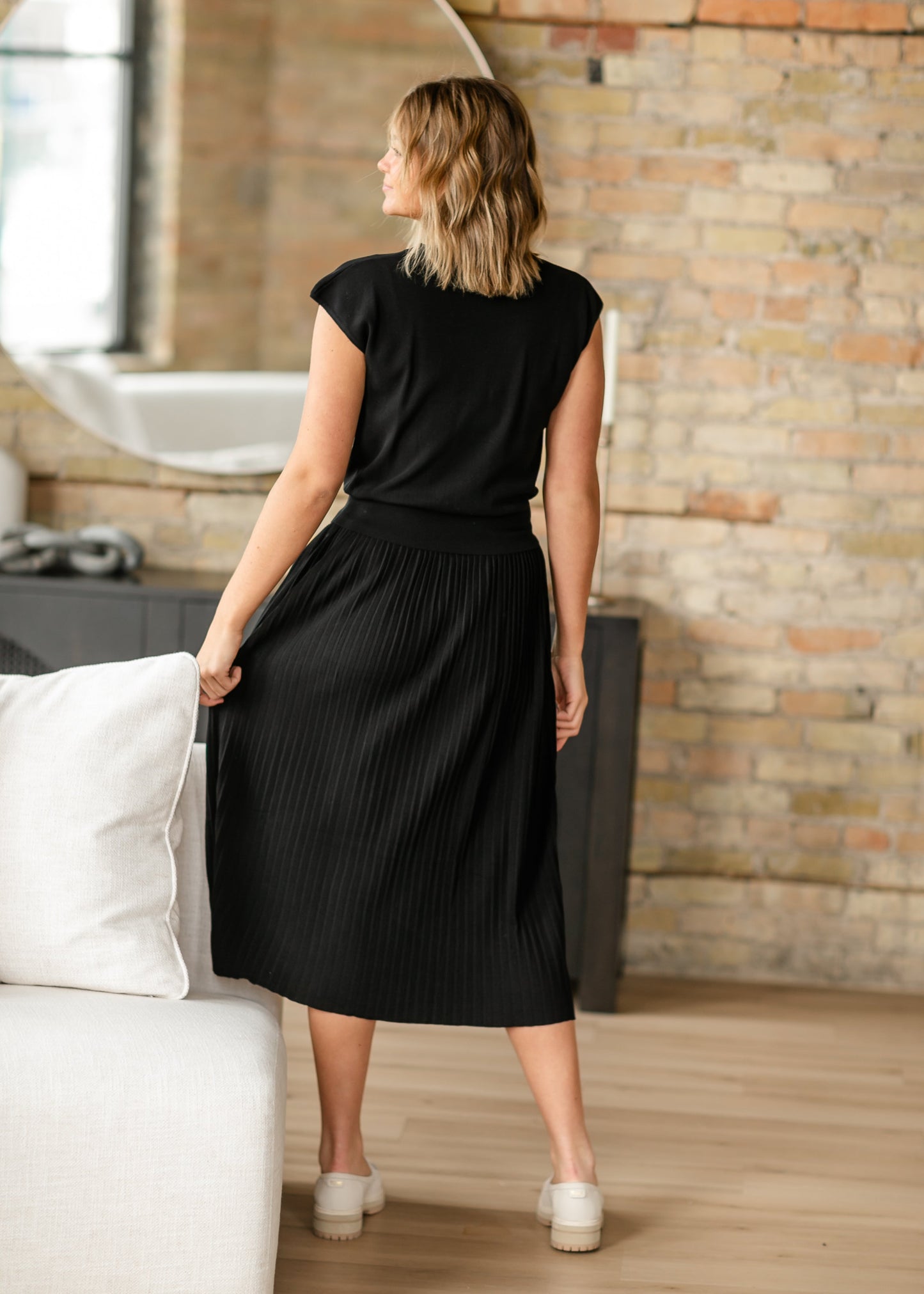 Gianna Knit Pleated Midi Skirt - FINAL SALE