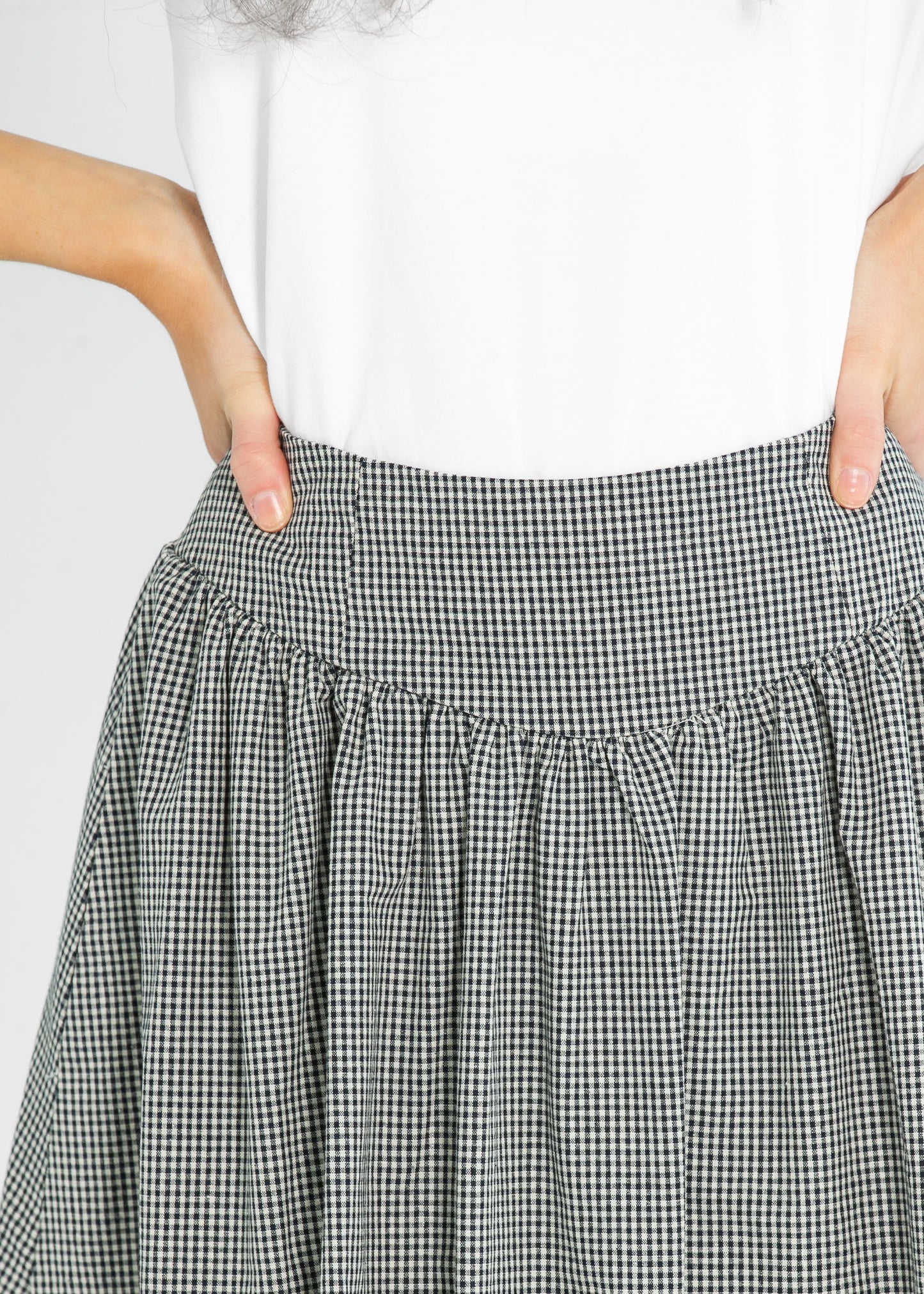 Quincy Gingham Balloon Midi Skirt - FINAL SALE