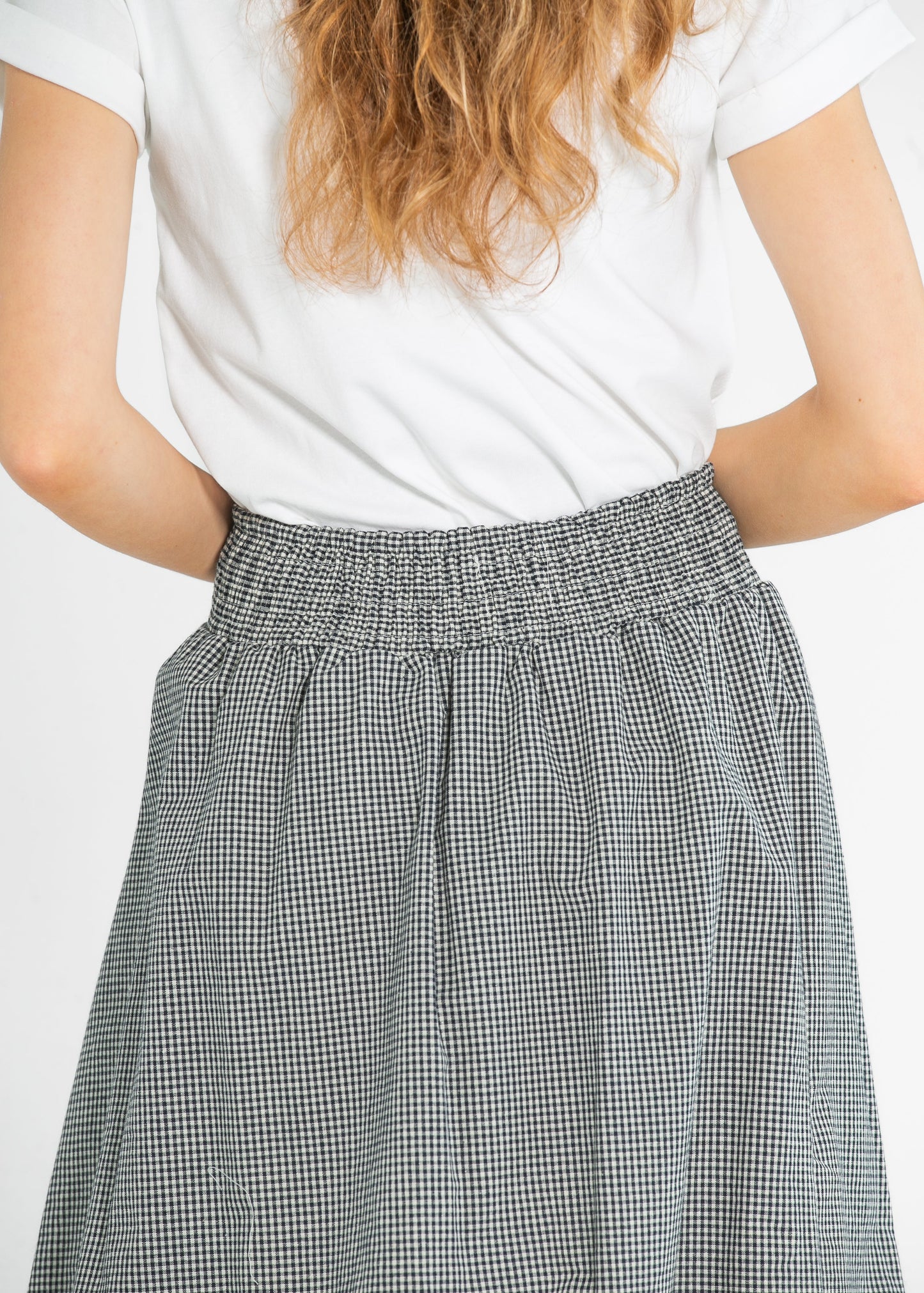 Quincy Gingham Balloon Midi Skirt - FINAL SALE