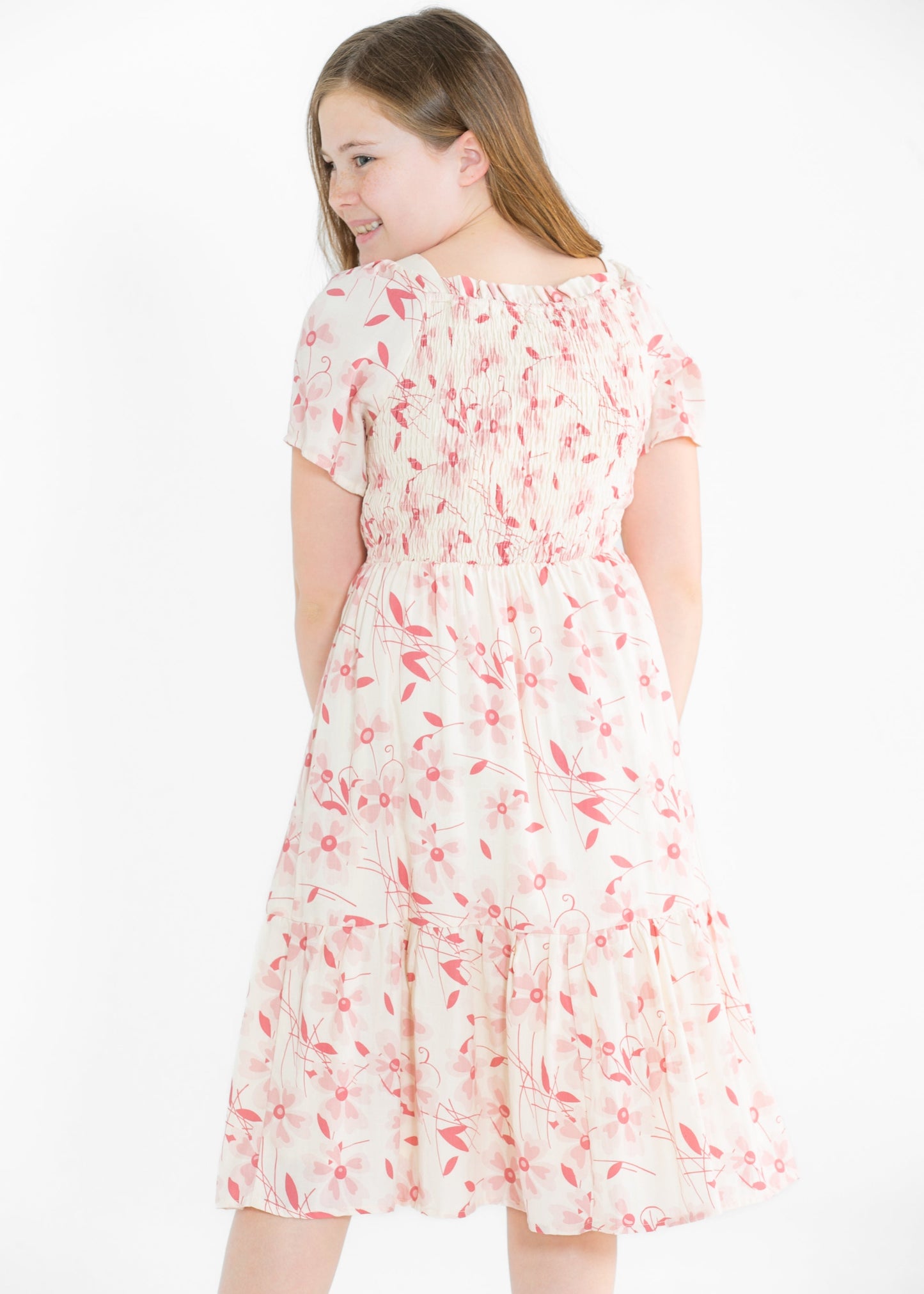 Girl's Summer Cap Sleeve Midi Dress - FINAL SALE
