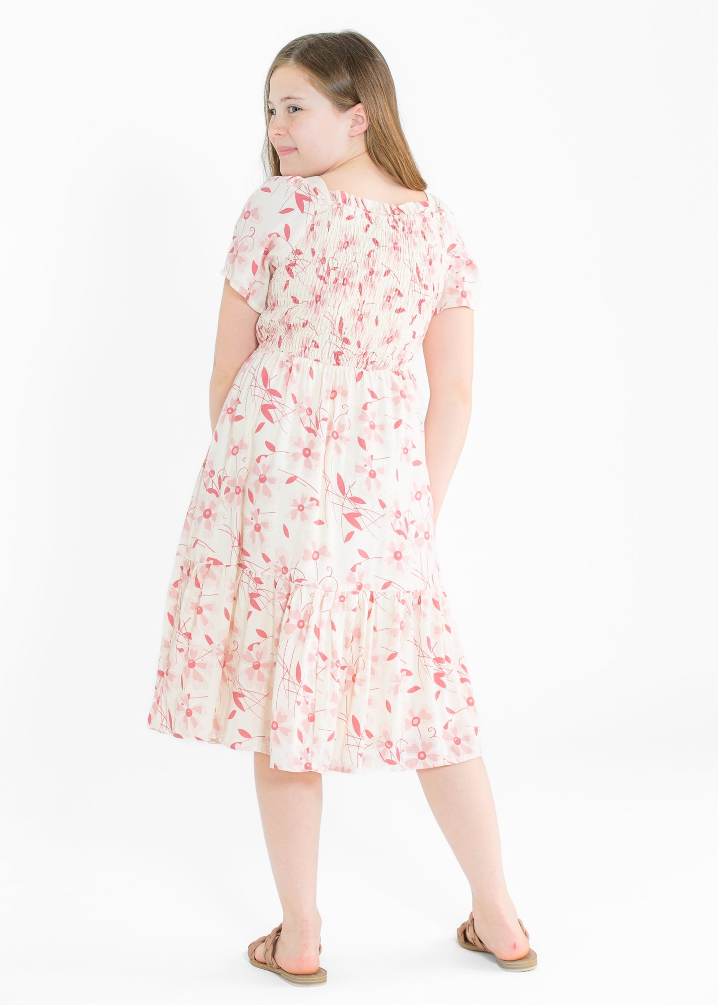 Girl's Summer Cap Sleeve Midi Dress - FINAL SALE