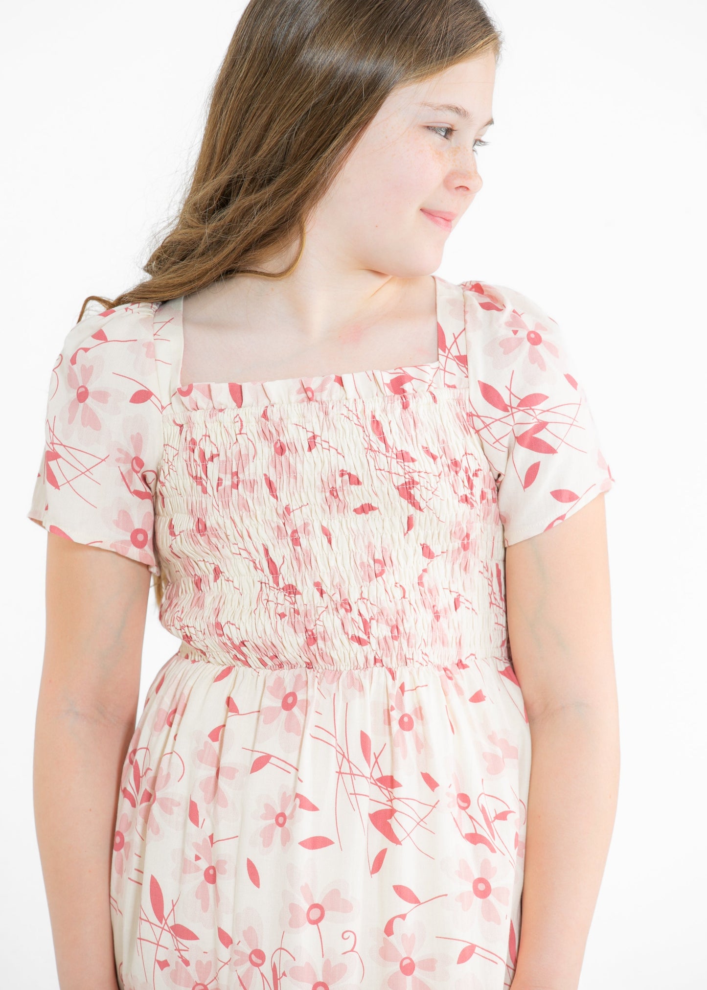 Girl's Summer Cap Sleeve Midi Dress - FINAL SALE