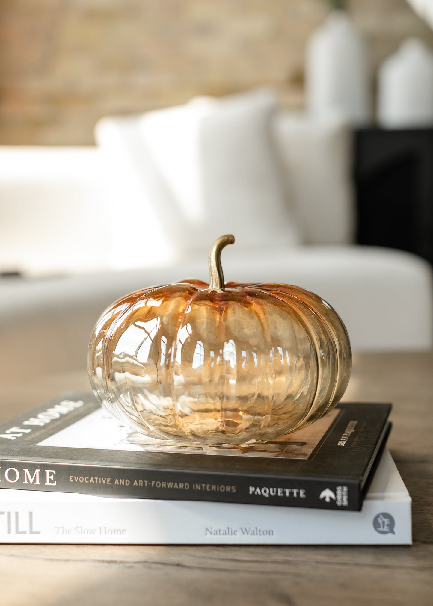 Large Glass Pumpkin Decor - FINAL SALE