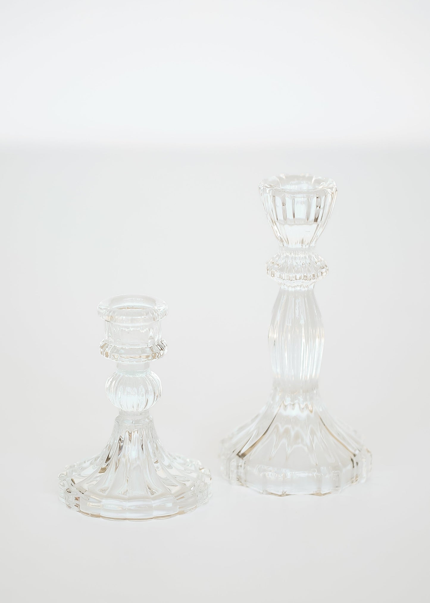 Glass Taper Candlestick Holder - FINAL SALE