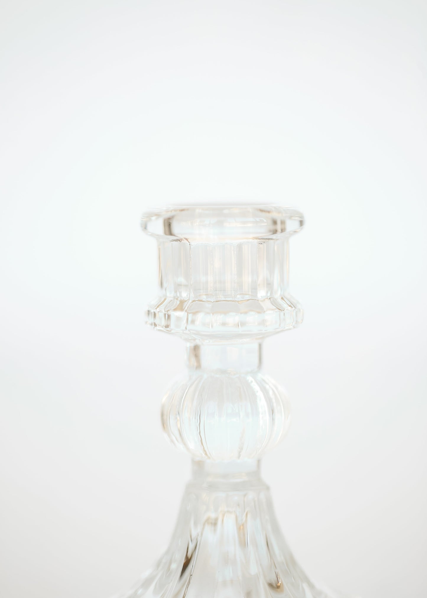 Glass Taper Candlestick Holder - FINAL SALE