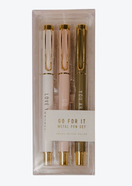Go For It Metal Pen Set