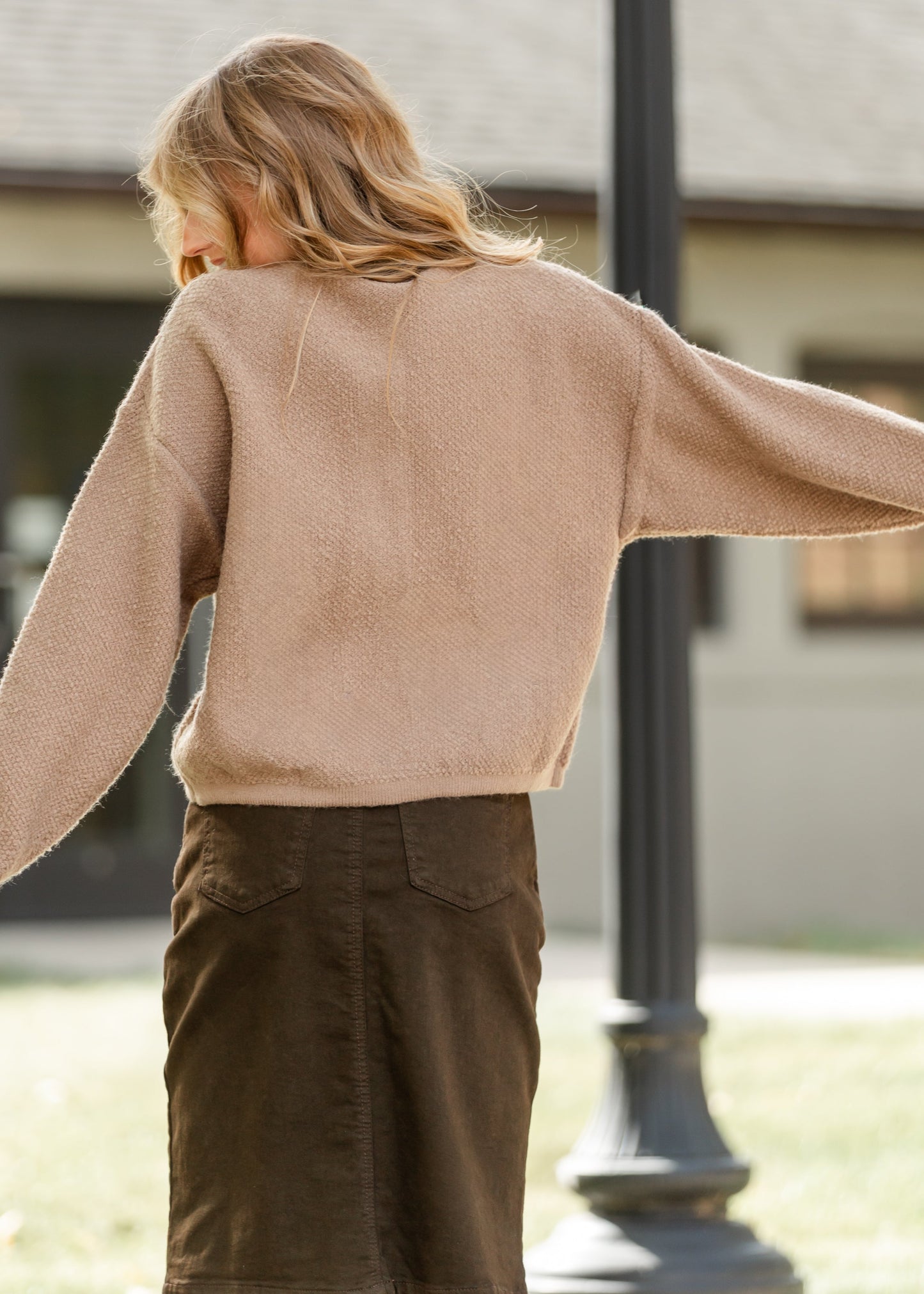 Gold Button Front Cardigan - FINAL SALE
