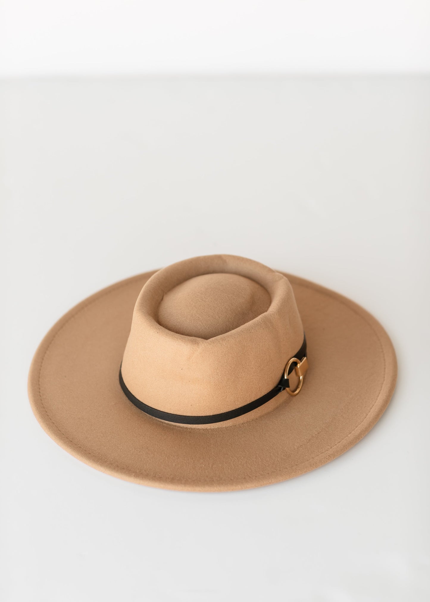 Gold Ring Buckle Wide Brim Bolero Hat - FINAL SALE