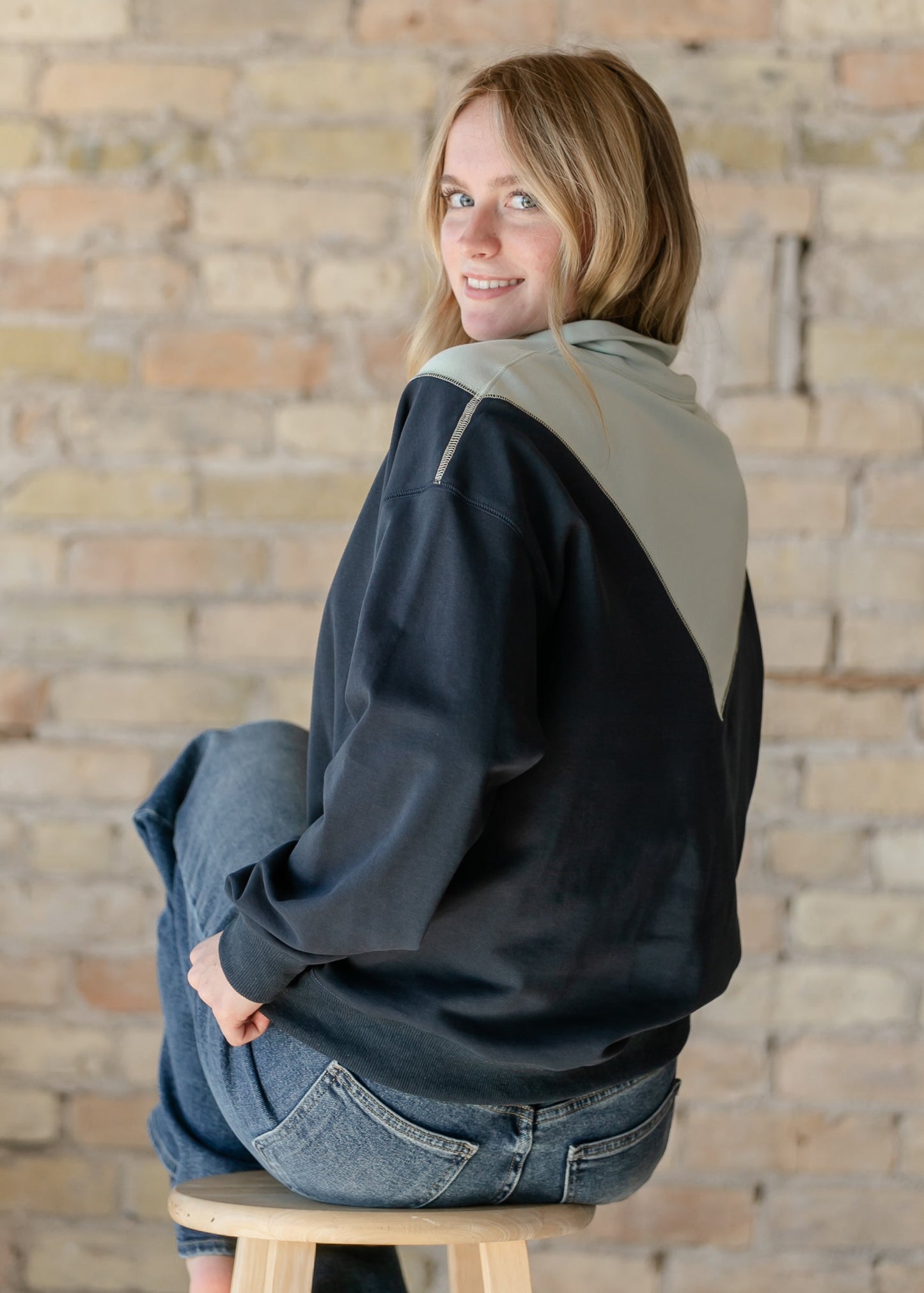 Half Snap Long Sleeve Pullover