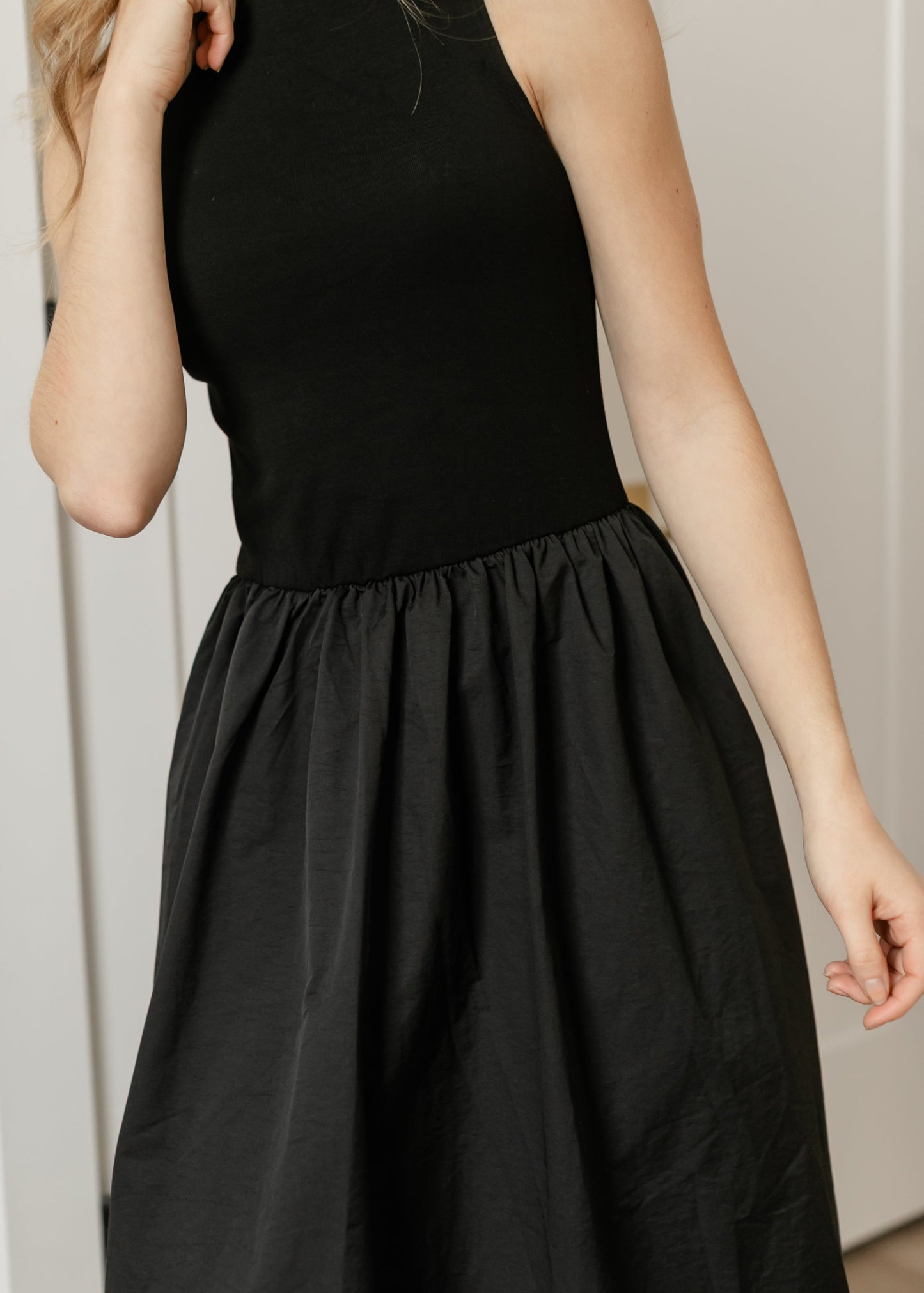 Sadie & Sage® Happier Now Contrast Bubble Hem Midi Dress
