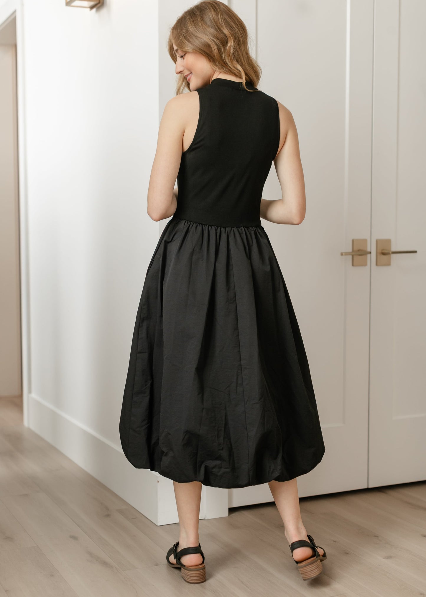 Sadie & Sage® Happier Now Contrast Bubble Hem Midi Dress