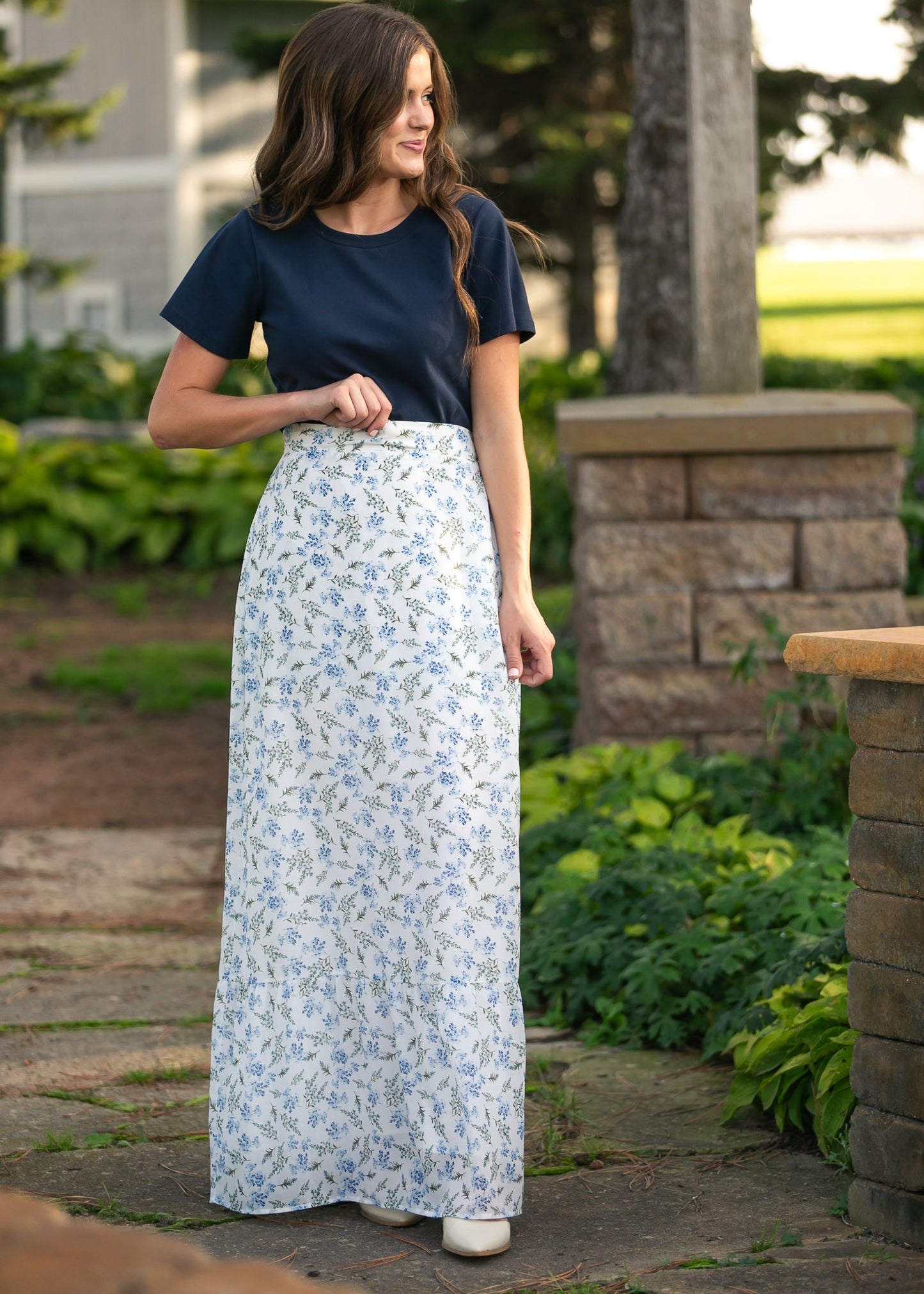 Havyn Floral Lined Maxi Skirt
