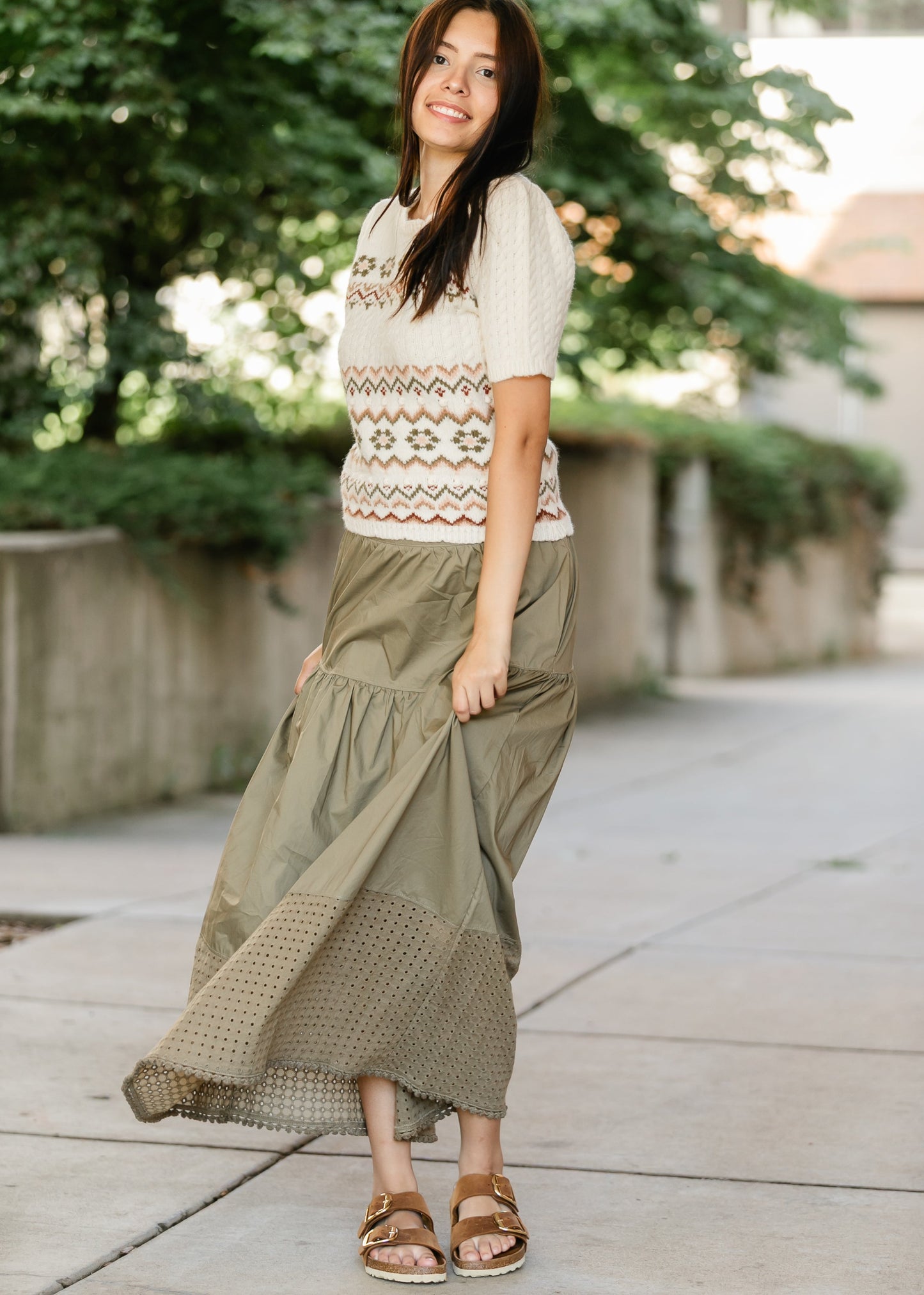 Heartloom® Coco Eyelet Hem Maxi Skirt - FINAL SALE