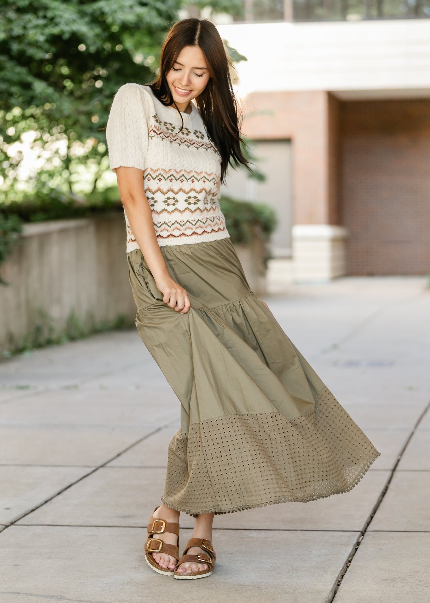 Heartloom® Coco Eyelet Hem Maxi Skirt - FINAL SALE