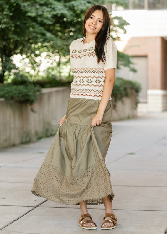 Heartloom® Coco Eyelet Hem Maxi Skirt - FINAL SALE