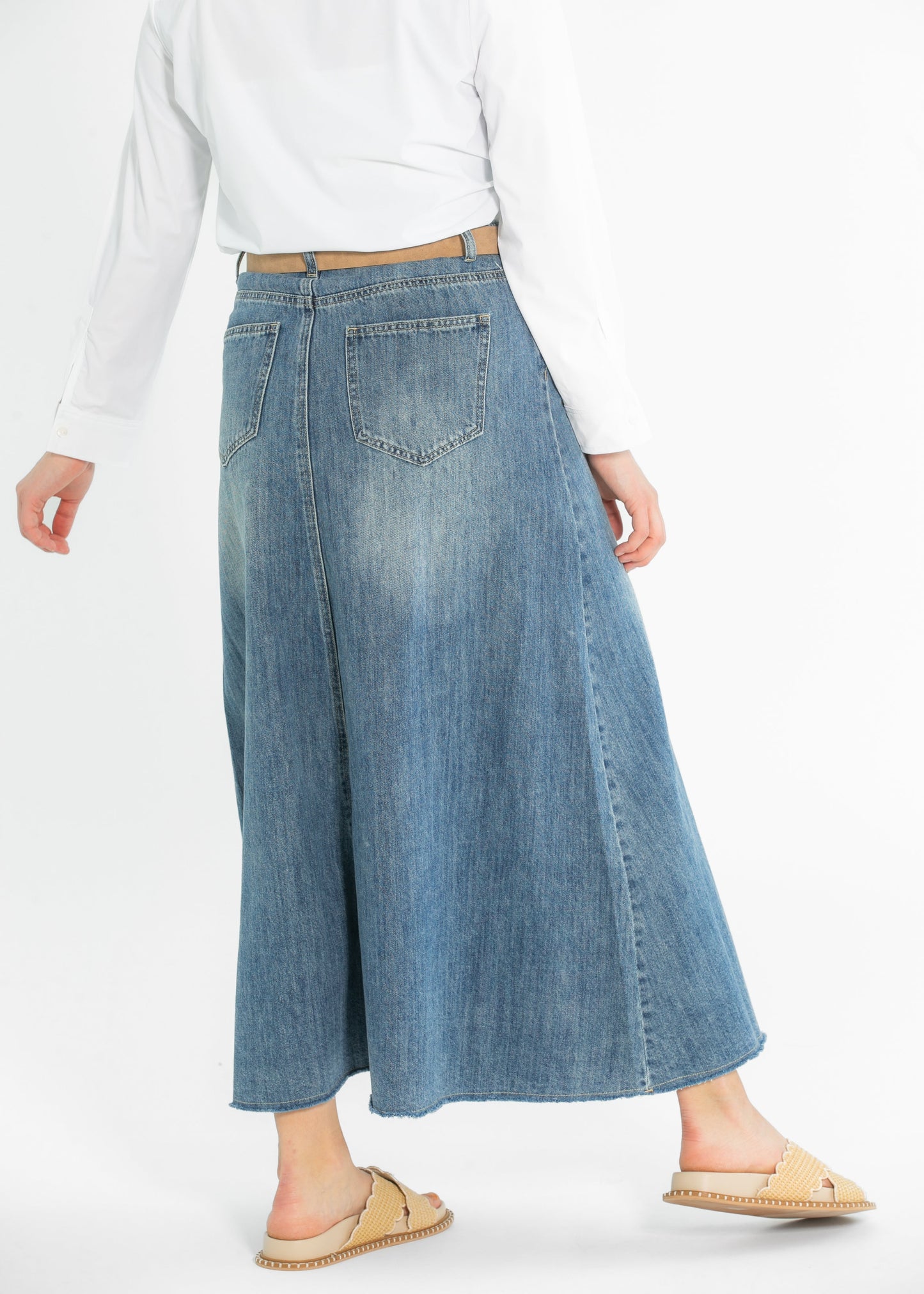 Heartloom® Kiera A-line Denim Maxi Skirt - FINAL SALE