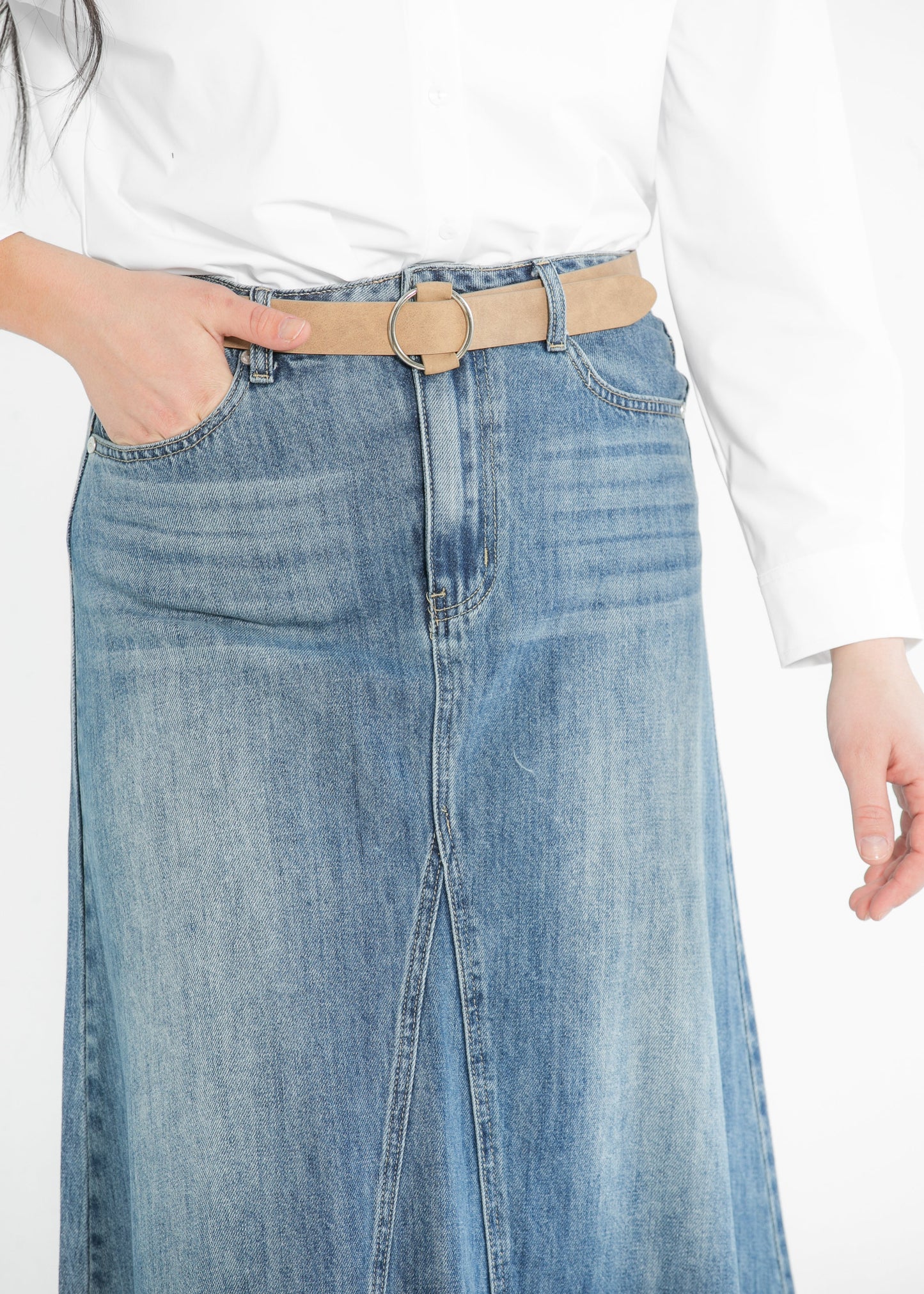 Heartloom® Kiera A-line Denim Maxi Skirt - FINAL SALE
