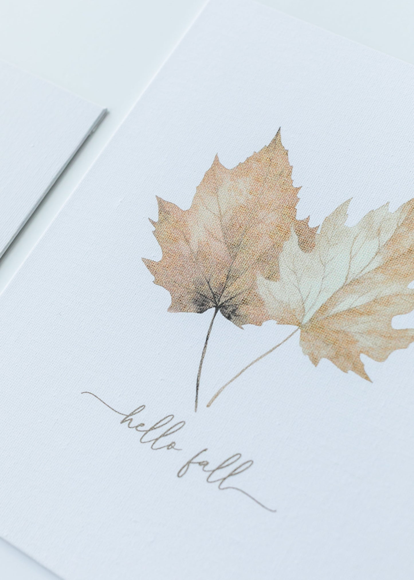 Hello Fall Leaves Art Print - FINAL SALE