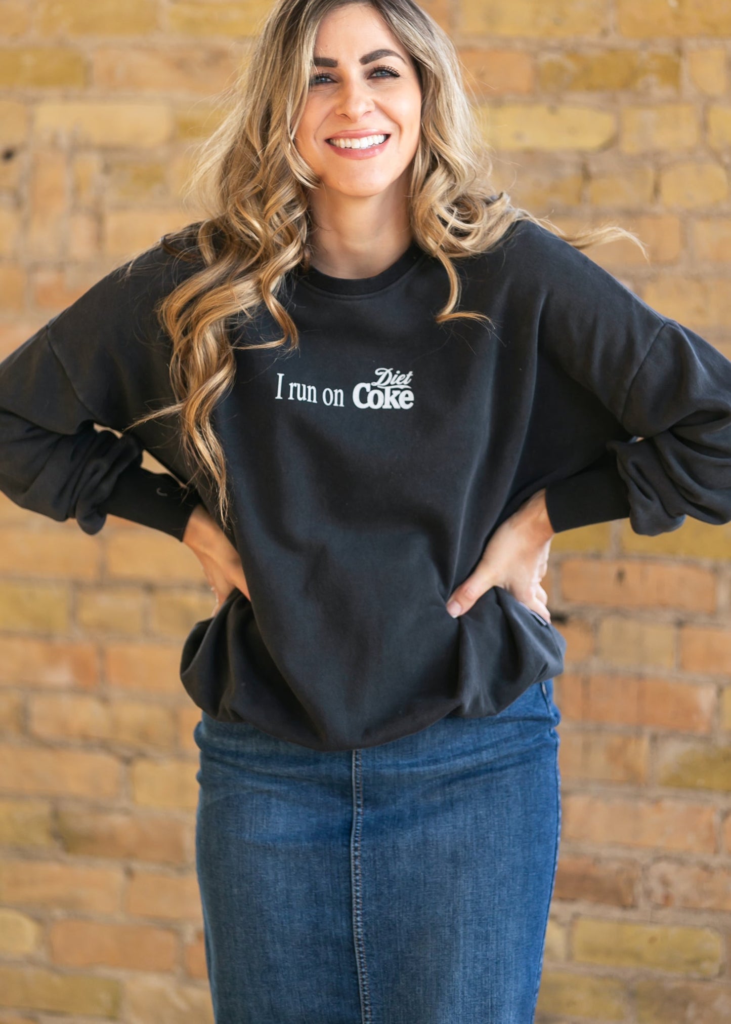 I Run On Diet Coke Crew Neck Pullover