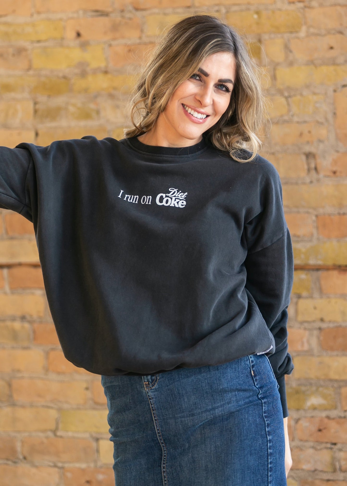 I Run On Diet Coke Crew Neck Pullover