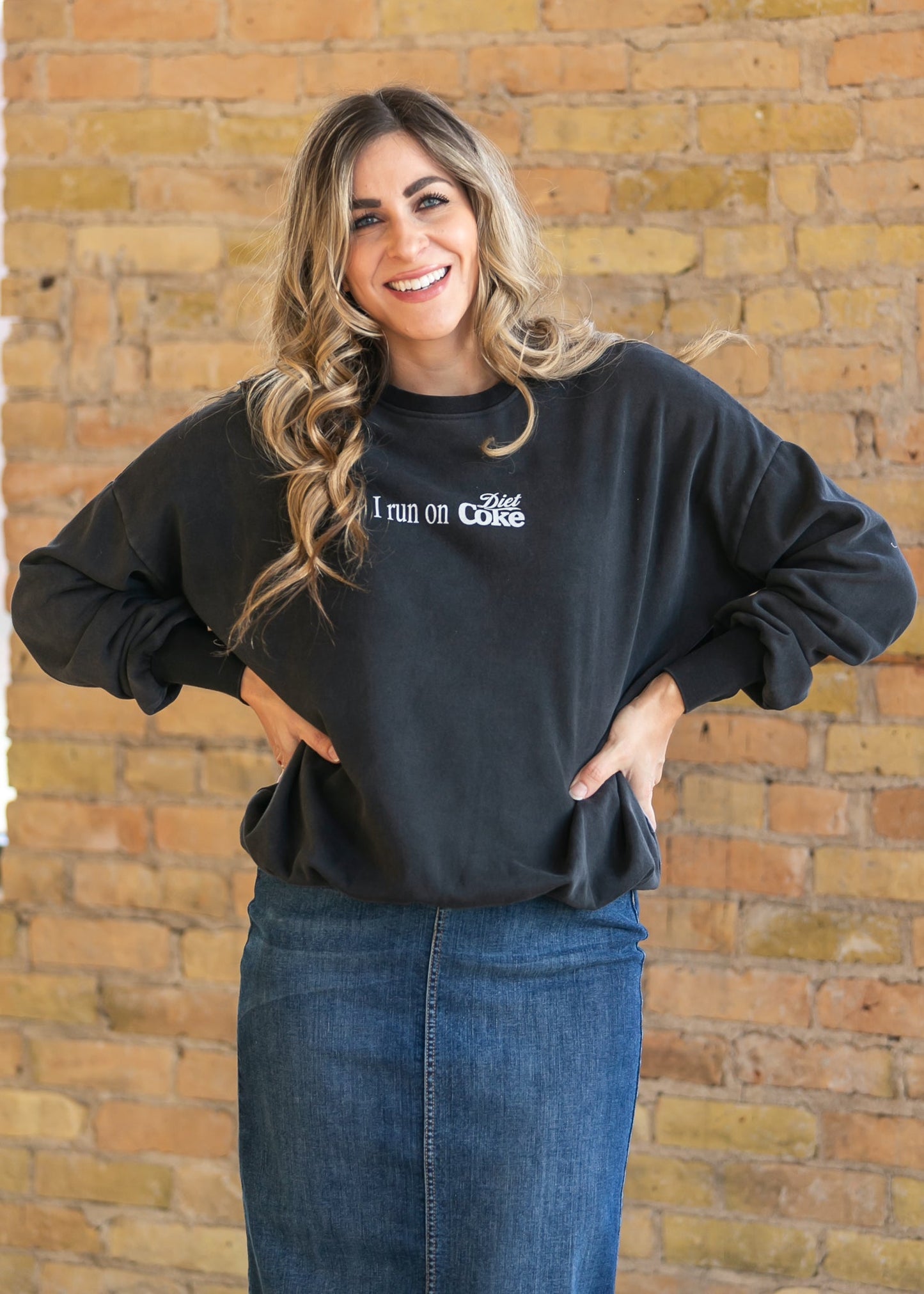 I Run On Diet Coke Crew Neck Pullover