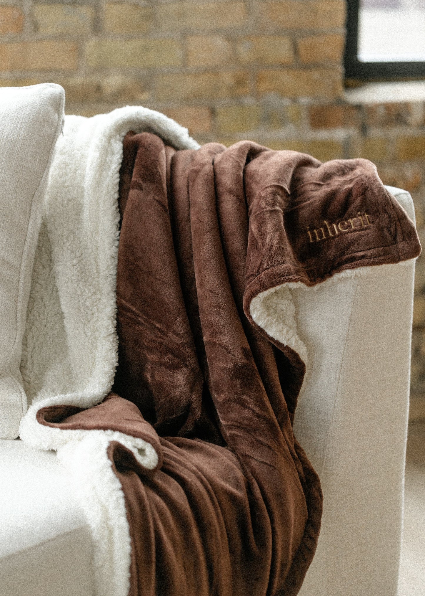 Inherit Softest-Ever Chocolate Sherpa Throw