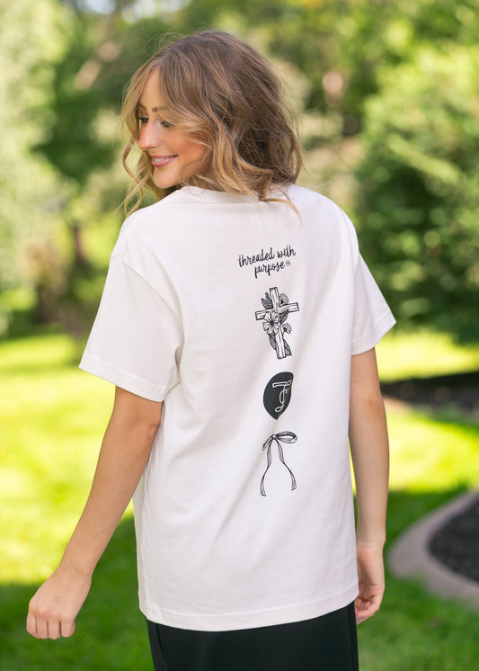 Inherit Threaded with Purpose Christian Graphic T-Shirt