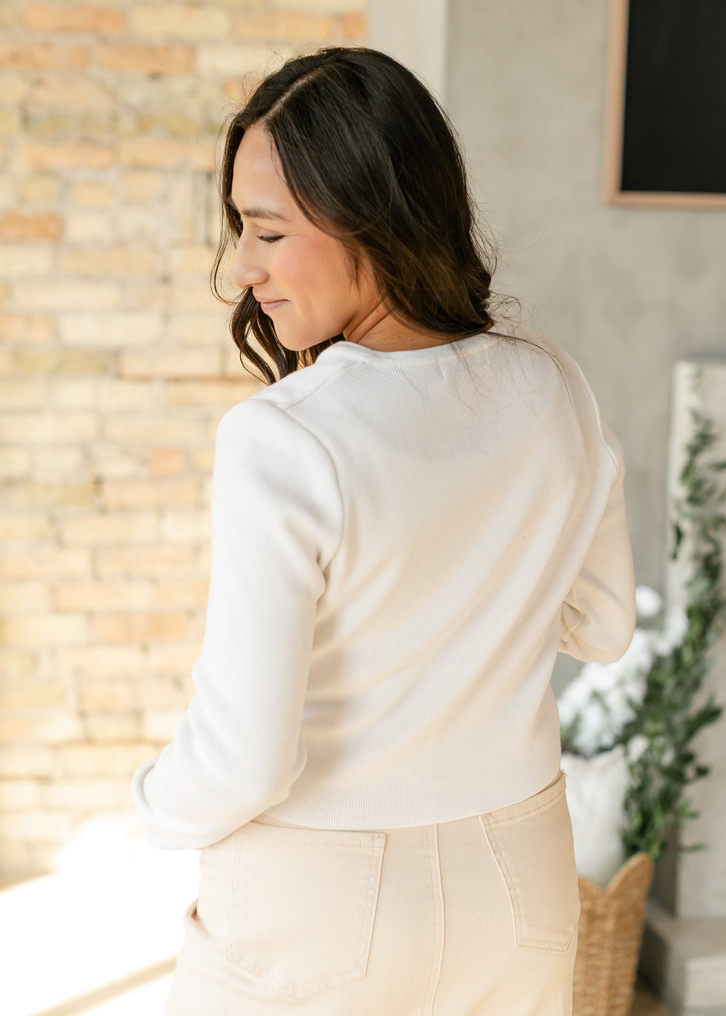 Ivory Button Up Knit Cardigan - FINAL SALE