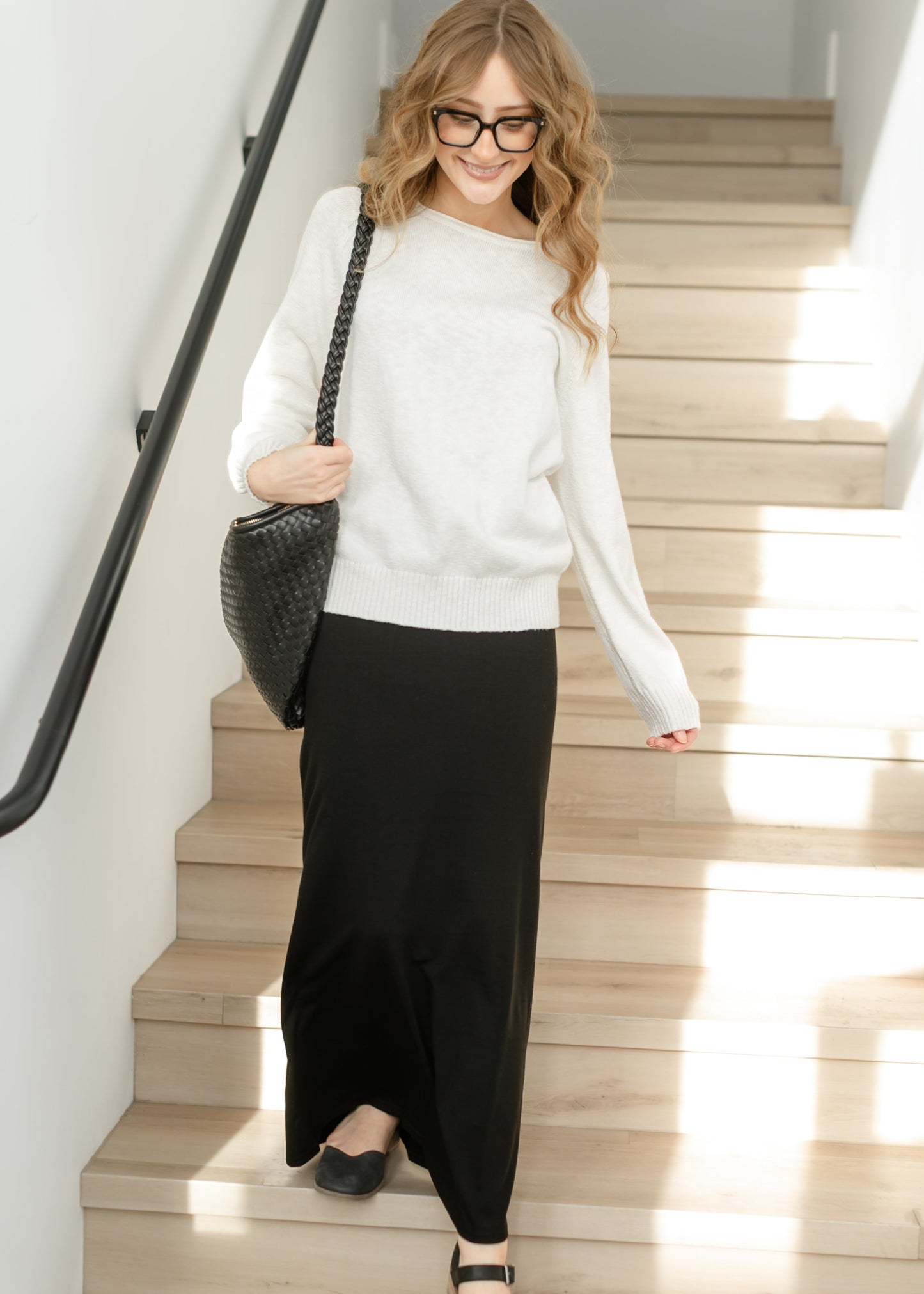 Ivory Slub Sweater Top