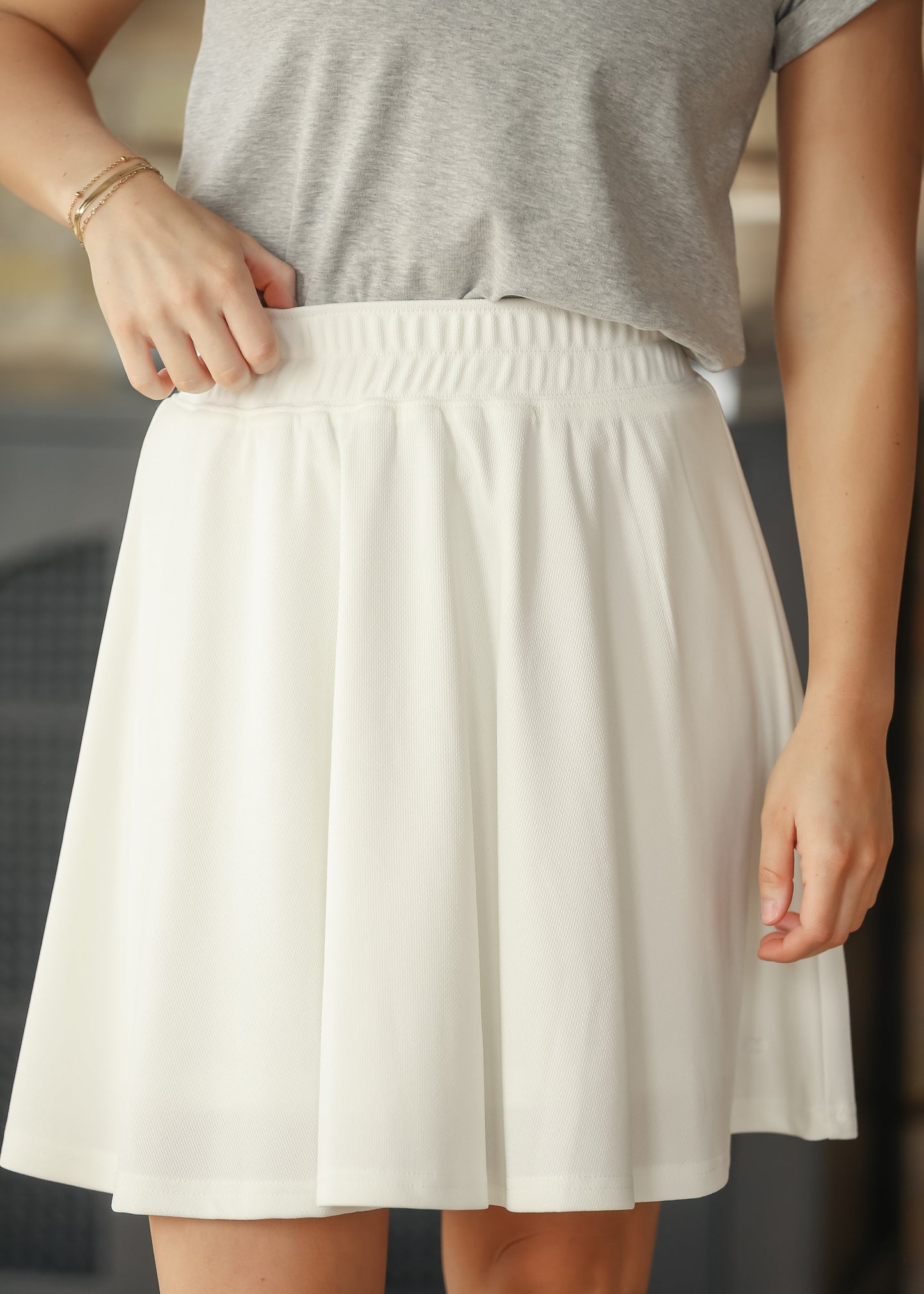 Jada White Athletic Tennis Skirt