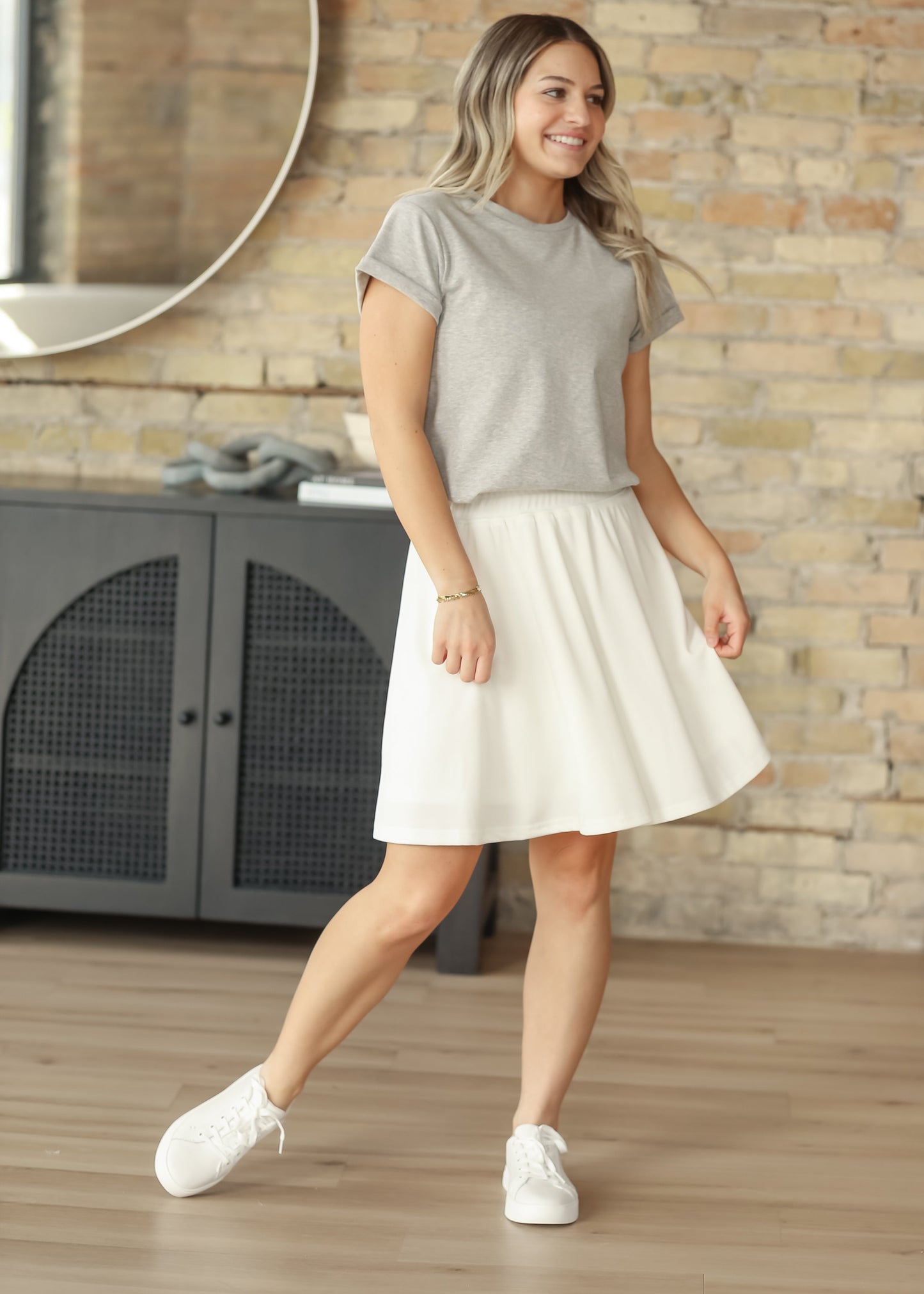 Jada White Athletic Tennis Skirt
