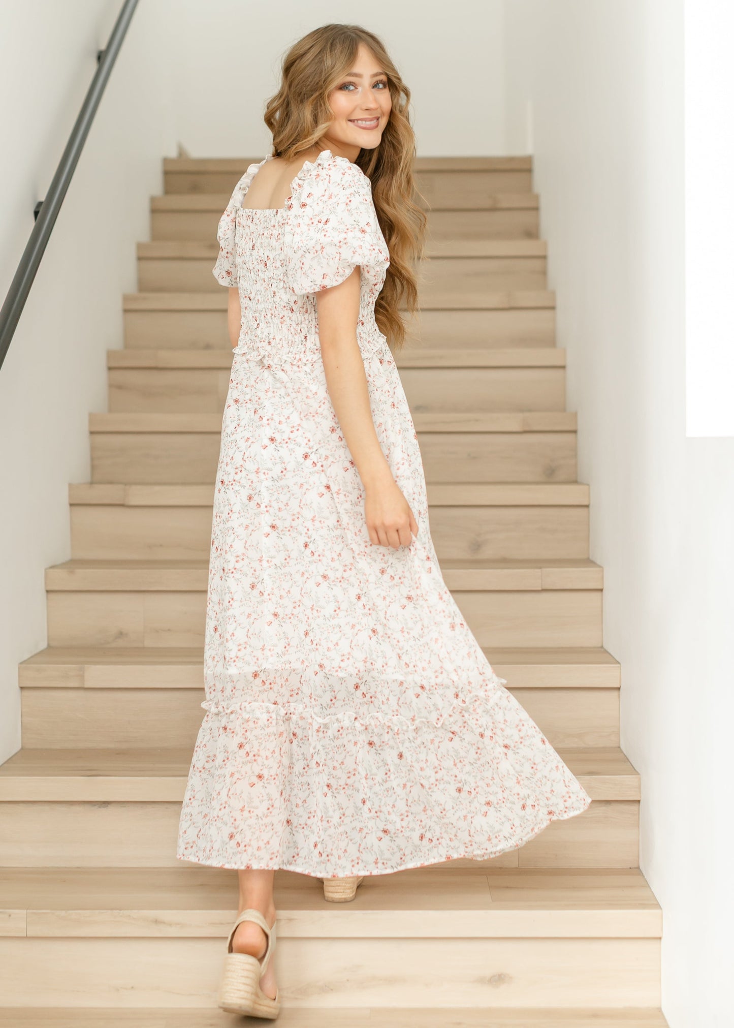 Jensen Puff Sleeve V-Neck Maxi Dress