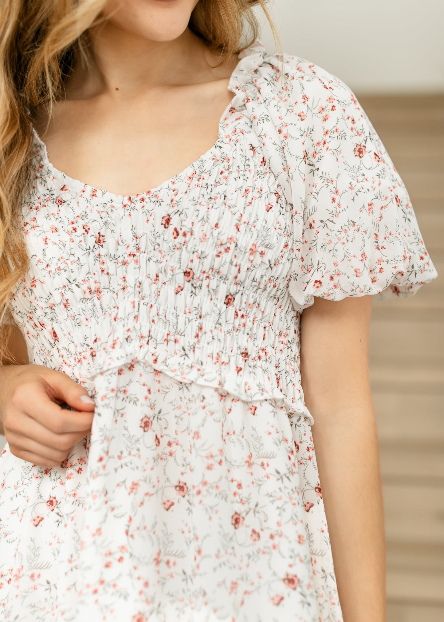 Jensen Puff Sleeve V-Neck Maxi Dress