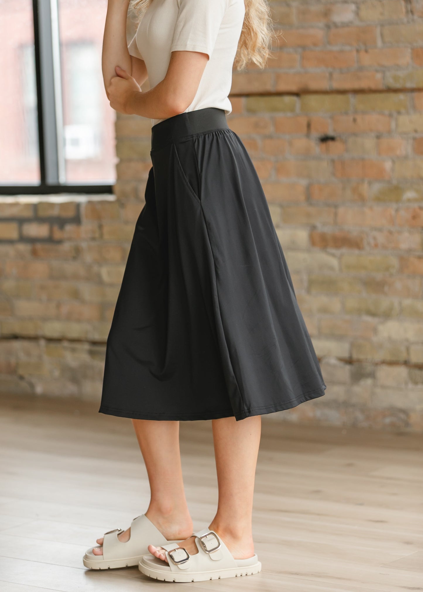 Jo Lightweight Active A-Line Midi Skirt - FINAL SALE