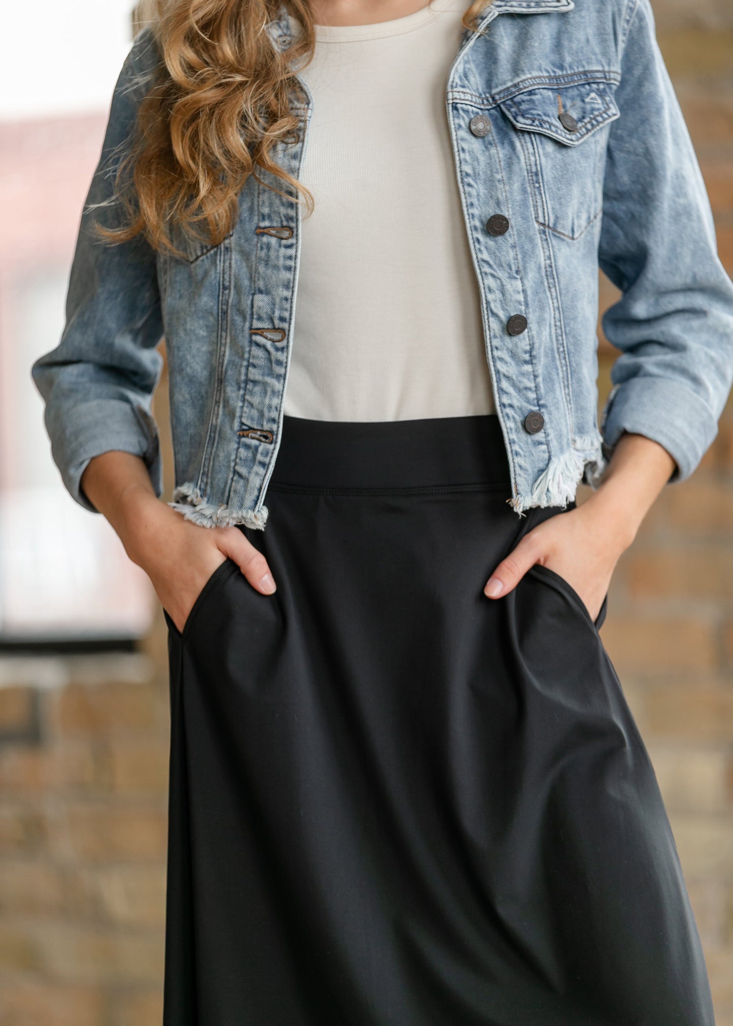 Jo Lightweight Active A-Line Midi Skirt - FINAL SALE
