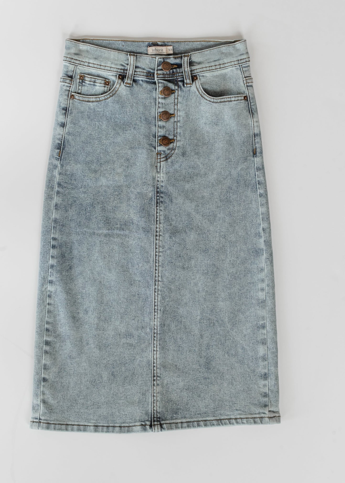 Josie A-line Denim Midi Skirt
