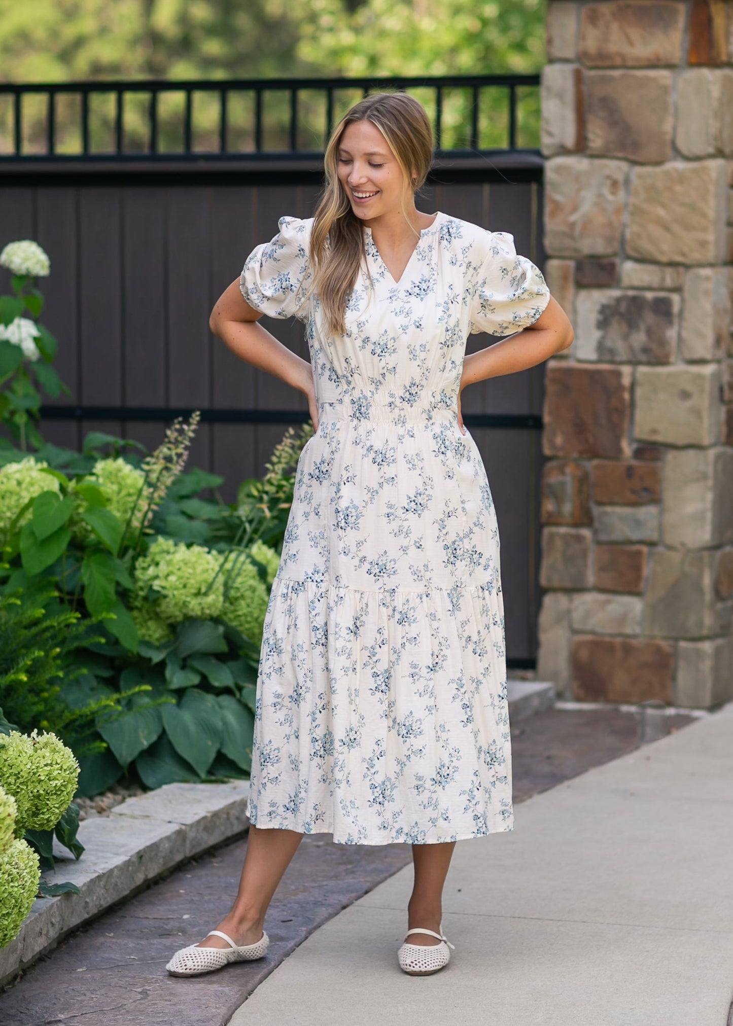 Katrina Half Sleeve Floral Maxi Dress