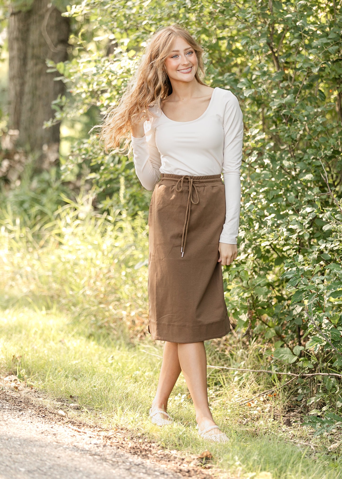 Kelly Drawstring Midi Skirt - FINAL SALE