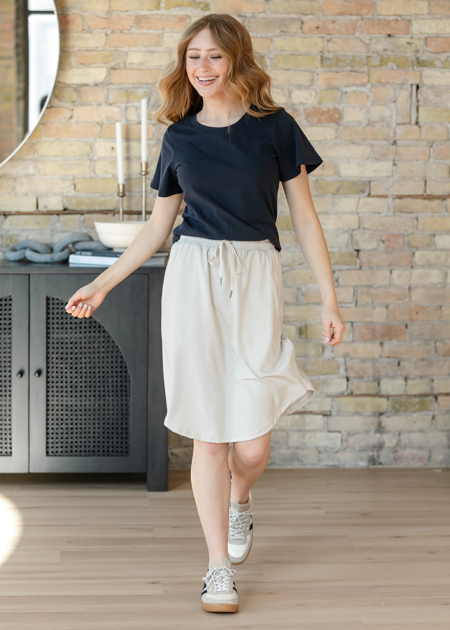 Kenedi Bone White Athletic Sport Skirt