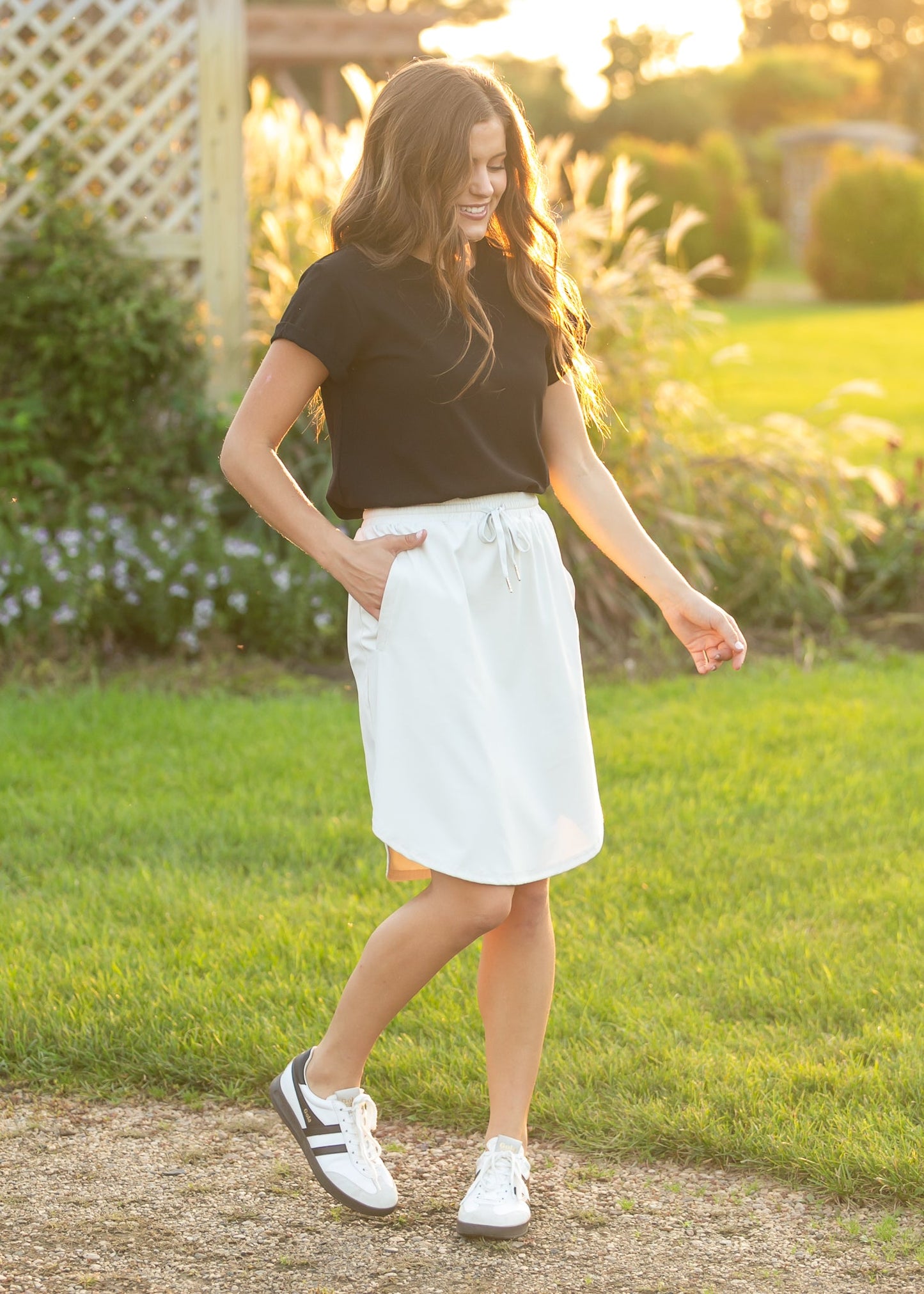 Kenedi Bone White Athletic Sport Skirt