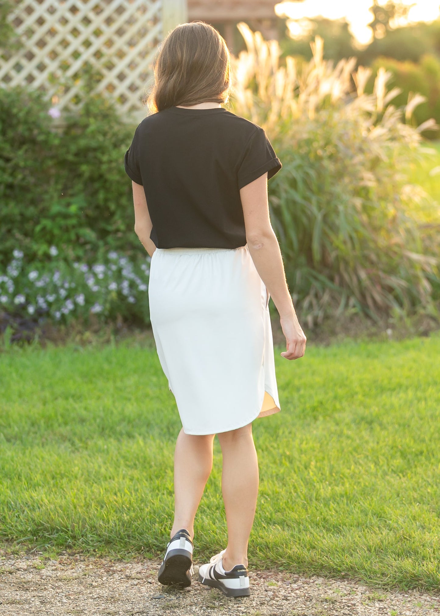 Kenedi Bone White Athletic Sport Skirt