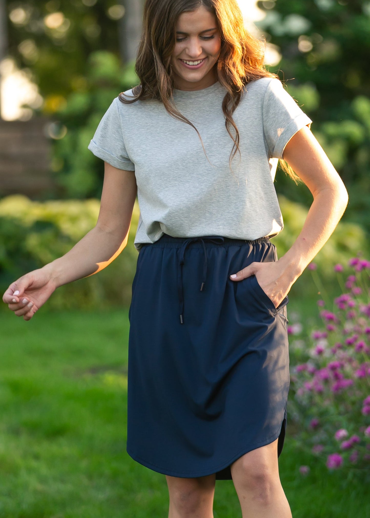 Kenedi Navy Athletic Sport Skirt