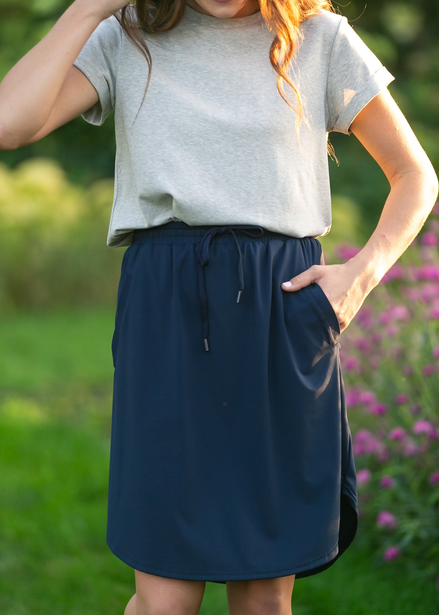 Kenedi Navy Athletic Sport Skirt