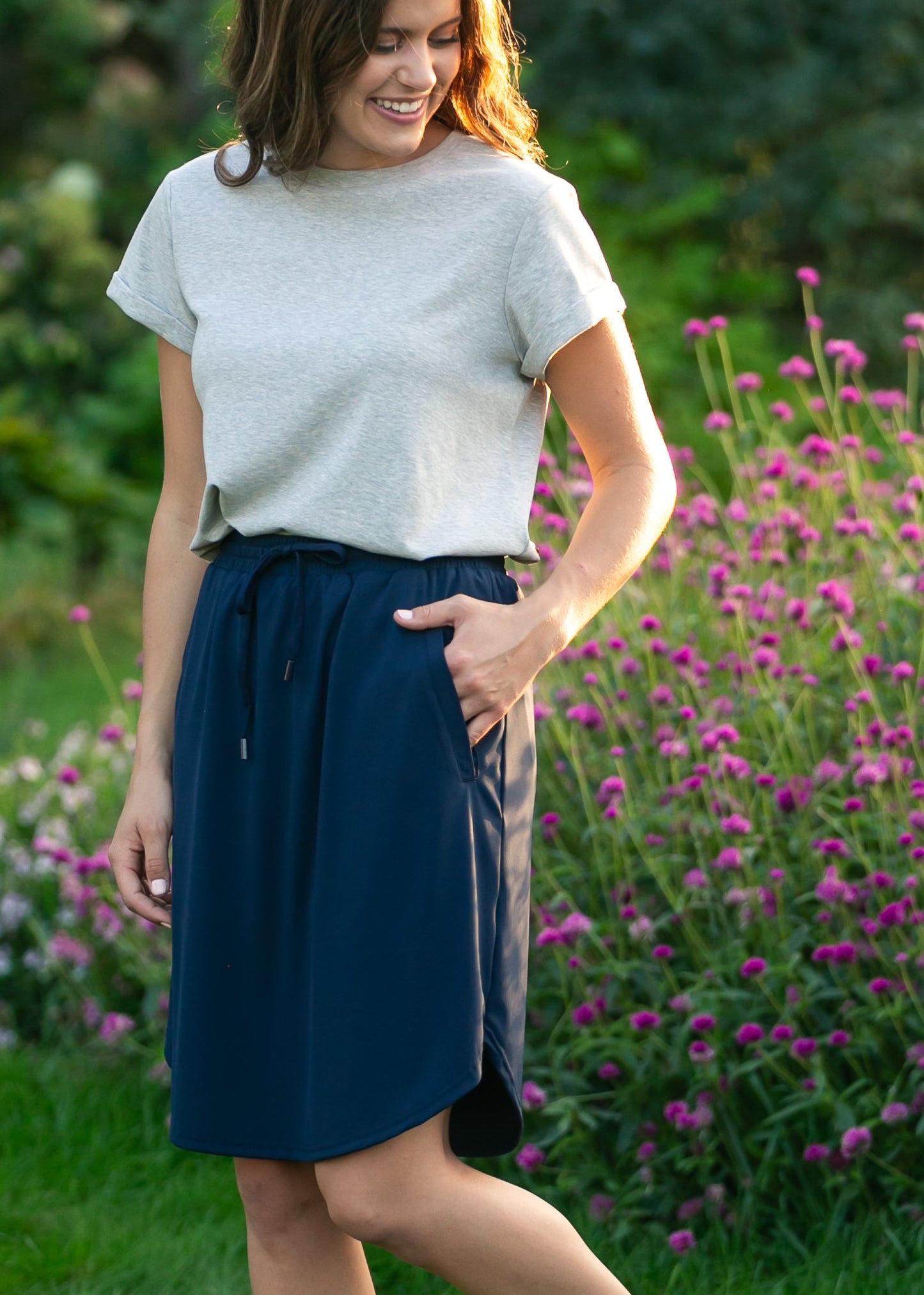 Kenedi Navy Athletic Sport Skirt